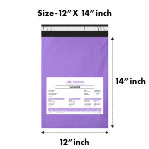 12X14 inches Secure Temper Proof Purple Courier Bag With POD
