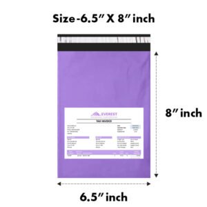 6.5X8 inches Secure Temper Proof Purple Courier Bag With POD