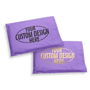 Custom Printed Purple Courier Bags - 55 micron