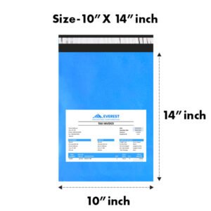 10X14 inches Secure Temper Proof Sky Blue Courier Bag With POD