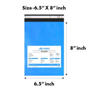 6.5X8 inches Secure Temper Proof Blue Courier Bag With POD