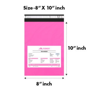 8X10 inches Secure Temper Proof Pink Courier Bag With POD