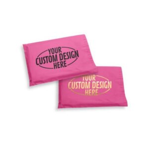 Custom Printed Pink Courier Bags - 55 micron