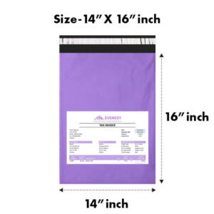 14X16 inches Secure Temper Proof Purple Courier Bag With POD