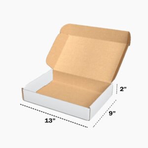 13x9x2 inch White Tuck in Mailer Boxes - 3 ply