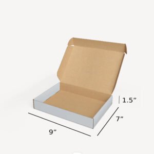 9x7x1.5  inch White Tuck in Mailer Boxes - 3 ply