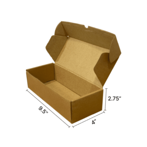9.5 x 4 x 2.75 inch Brown Tuck in Mailer Boxes - 3 ply